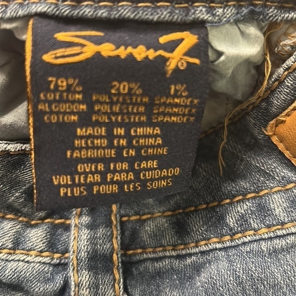 Seven7 Jeans Crop Ankle Jeans Capri Pants Medium Blue Wash Size 4 - Picture 8 of 14